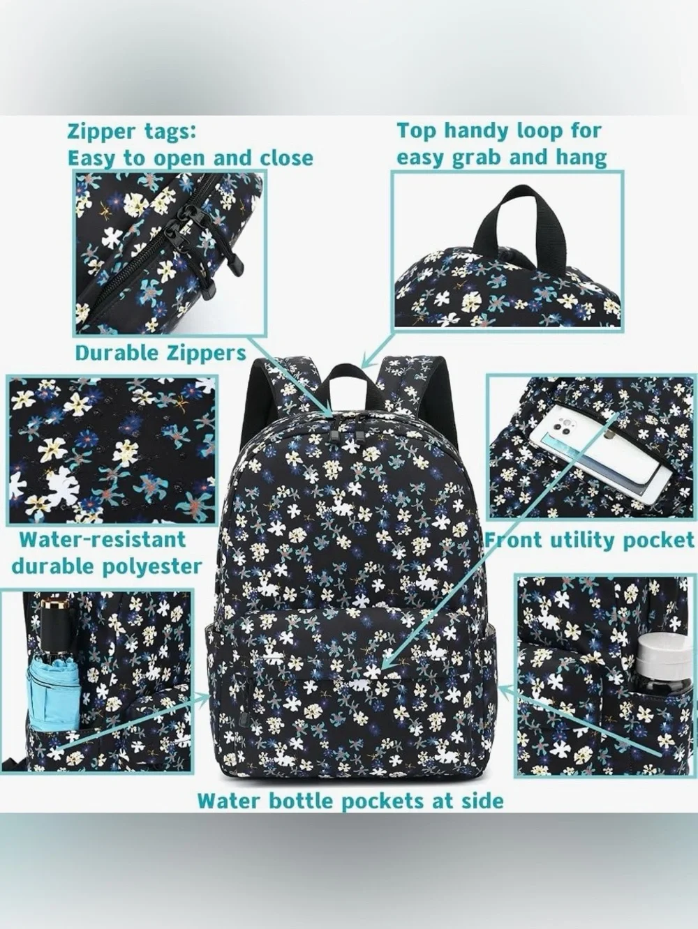 🆓📦Kawaii Floral Backpack
